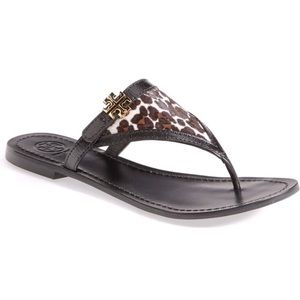 Tory Burch calf hair leather sandals 7